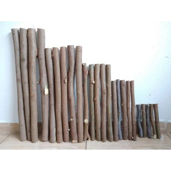 Kit 4 Galho Madeira Natural Artesanato Macramê Decoração - Rústico sem acabamento para artesanato