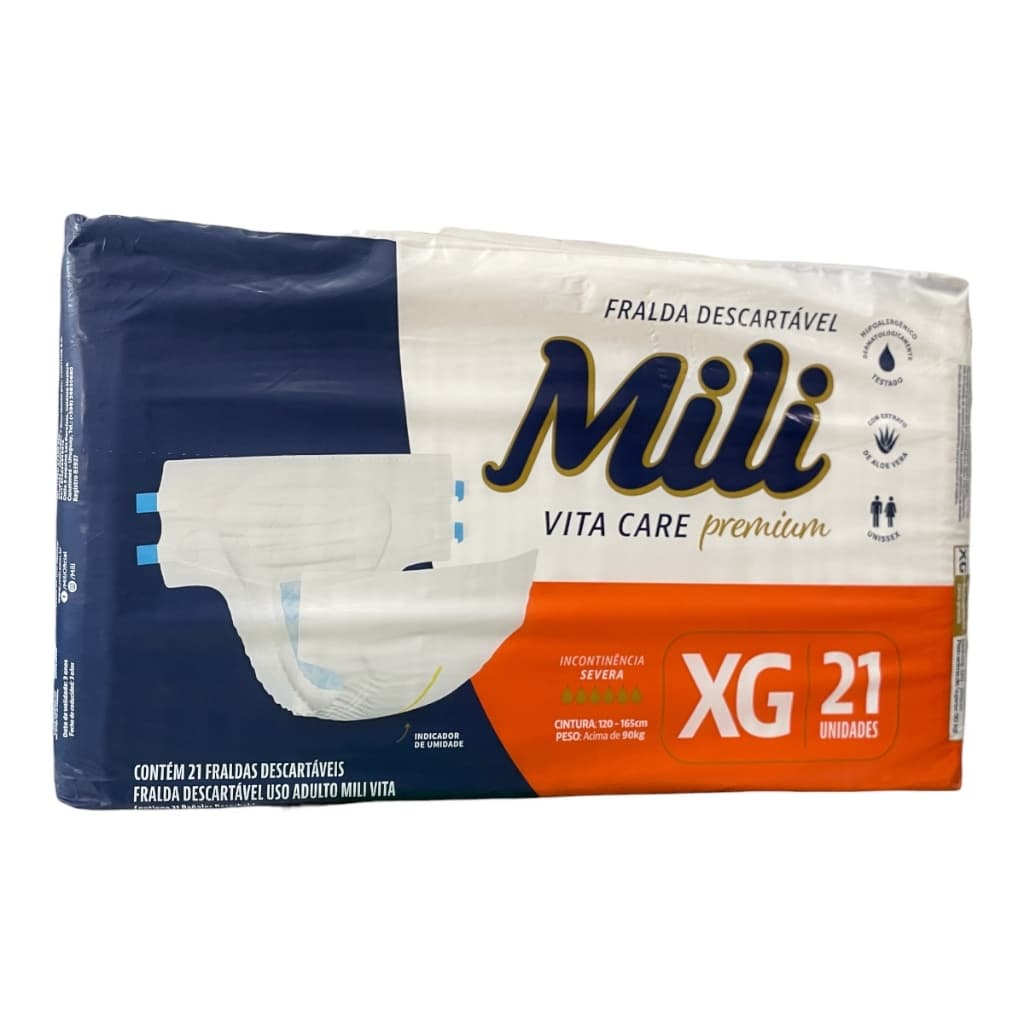 FRALDA GERIATRICA MILI VITA CARE PREMIUM XG C/21 UN