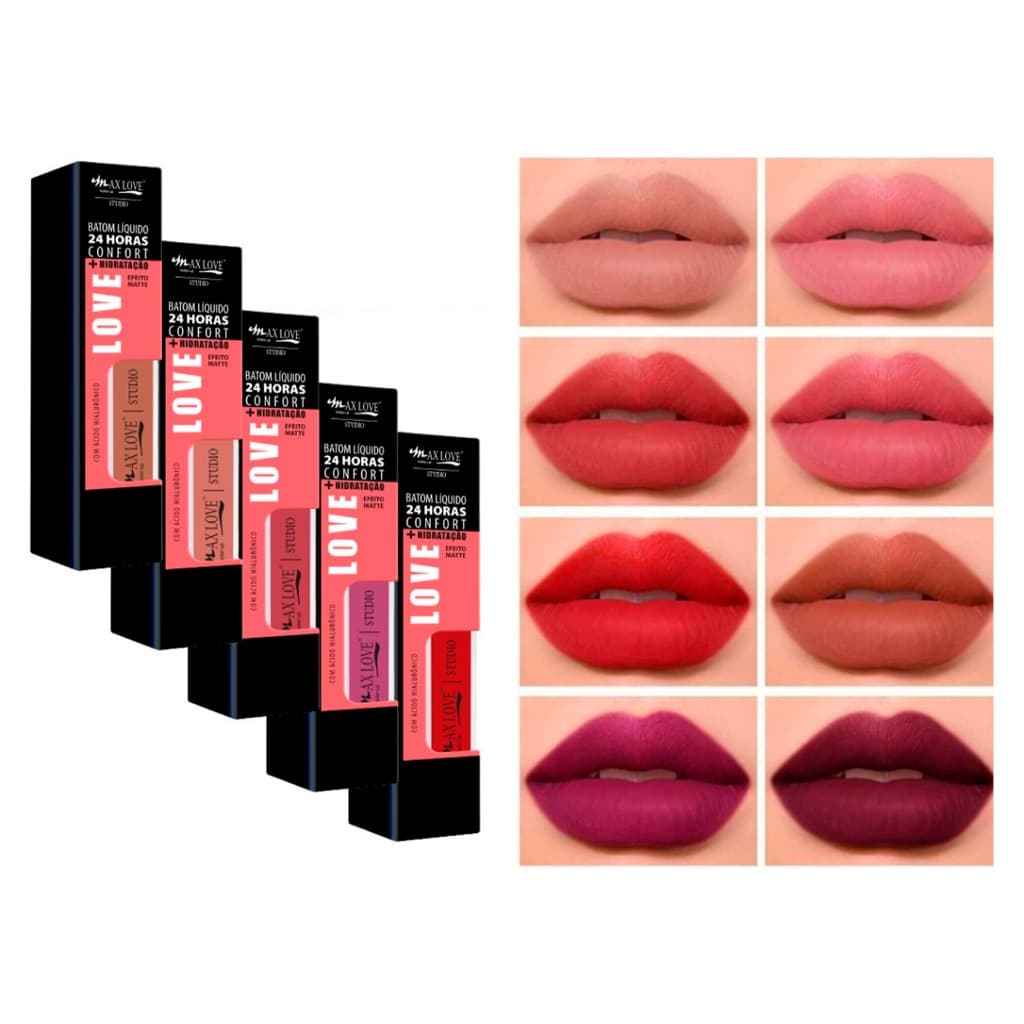 KIT 04 BATONS LIQUIDOS 24H CONFORT HIDRATANTE - ESCOLHA AS CORES DA SUA PREFERÊNCIA