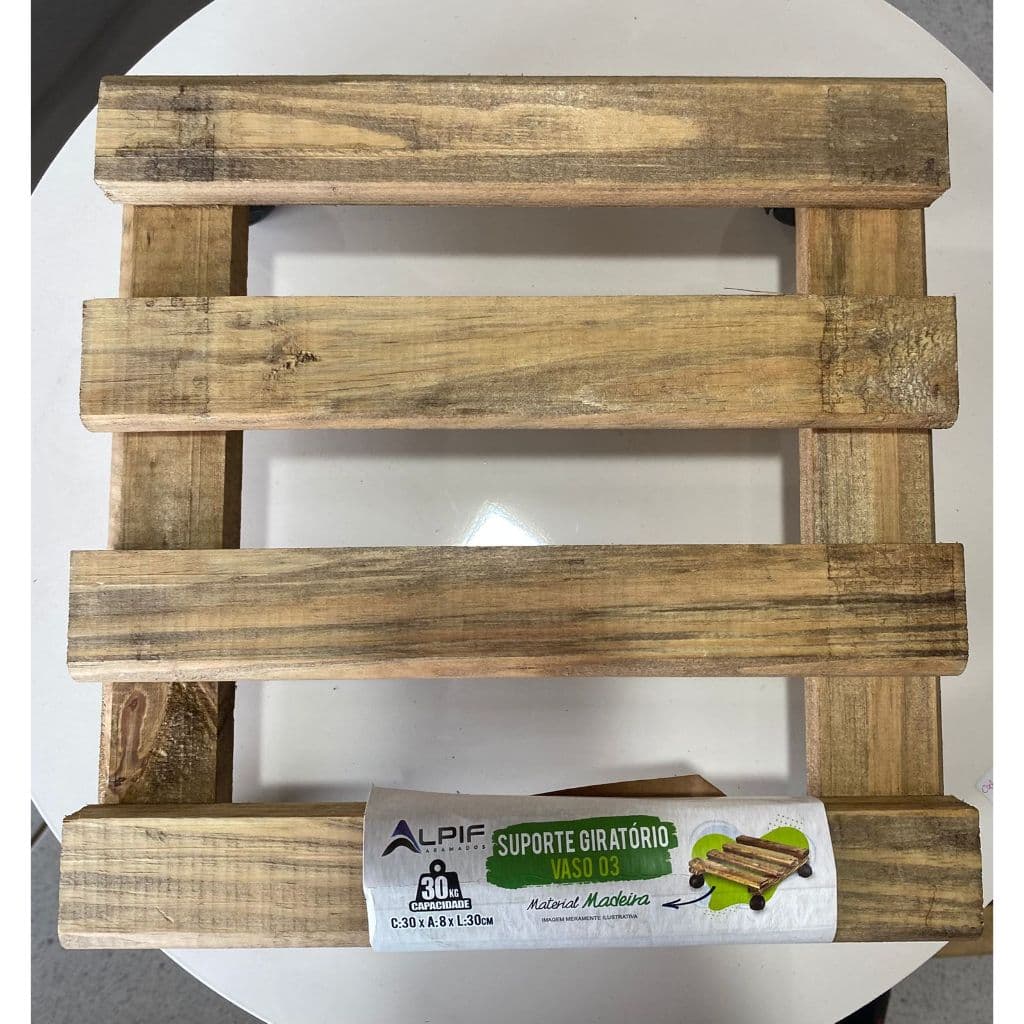 Carrinho Para Vaso De Plantas Suporte 30x30 Com 4 Rodinhas