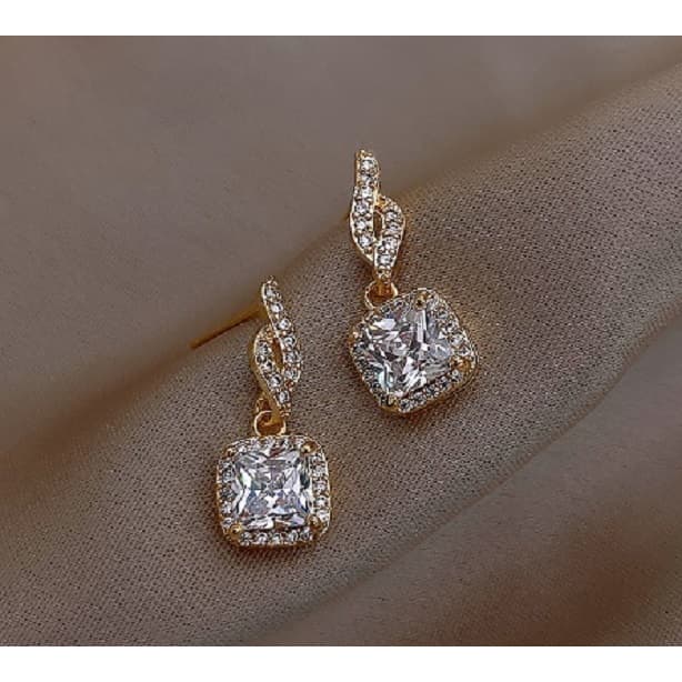 Brincos Coreanos Dongdaemun Moda Luxo Diamante