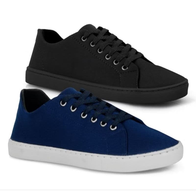 kit 2 Pares Tenis Sapatênis Casual Masculino Confortável
