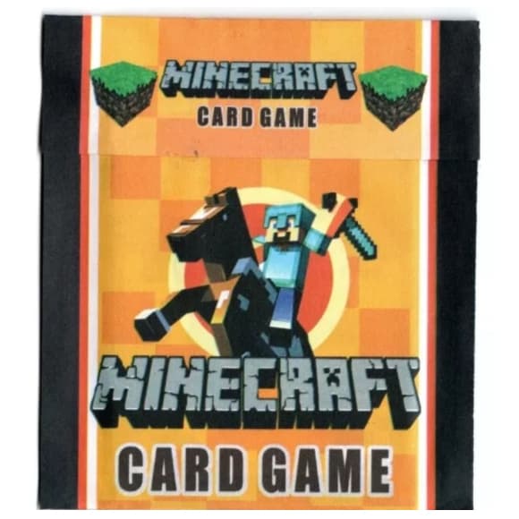 Kit 60 Cartinhas Card Game Premium MINECRAFT - 15 Pacotinhos - Bater Bafo