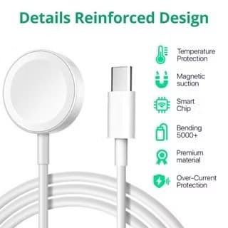 Carregador Relógio Magnético Por Indução TIPO C Smatch Watch Apple Watch