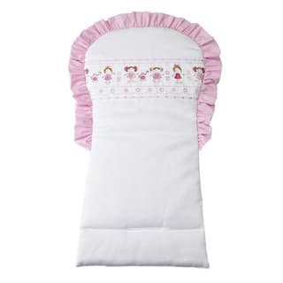 Capa De Carrinho Bebe Com Faixa Bordada e Babado