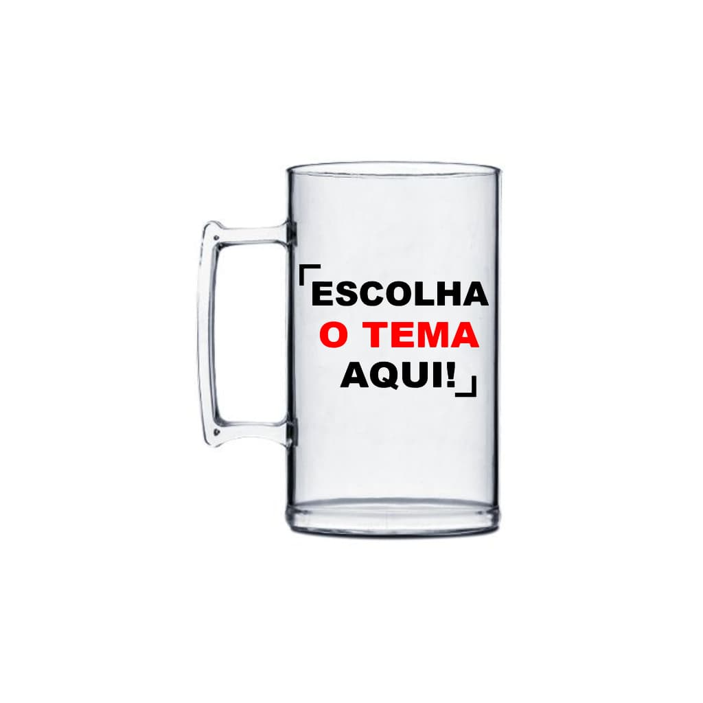 Caneca 300ml Acrílica Personalizada Chopp Aniversário Casamento Formatura Eventos