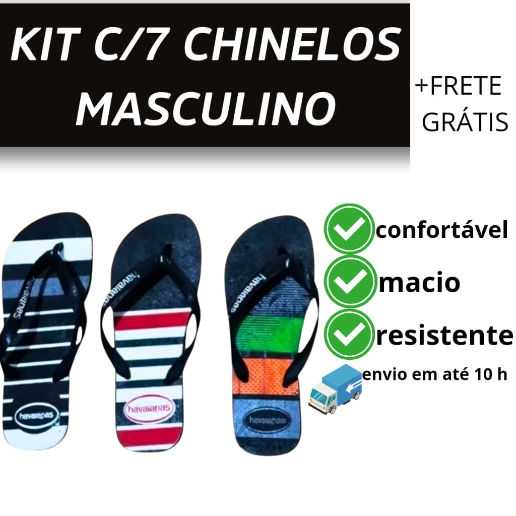 Kit 07 Chinelos Havaianas Macio