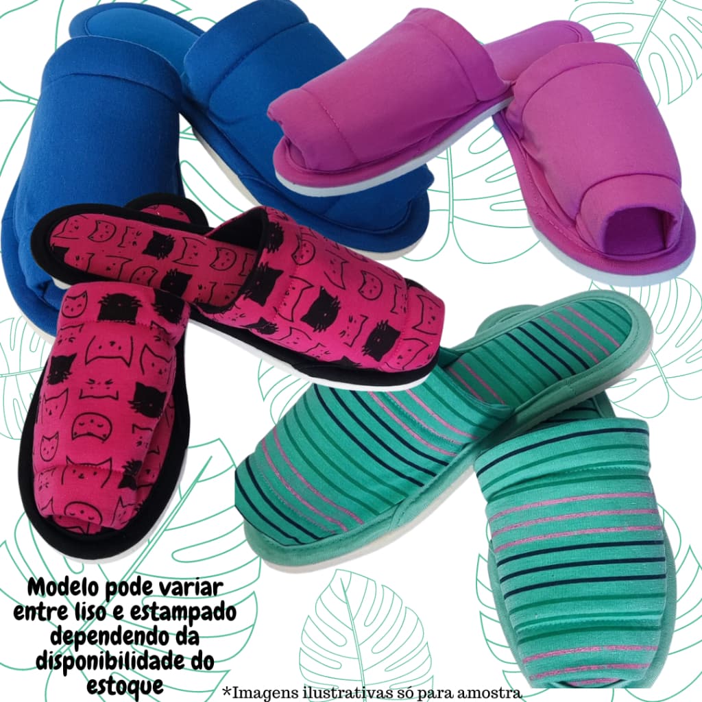Kit Pantufas 10 Pecas Variadas Adulto E Infantil