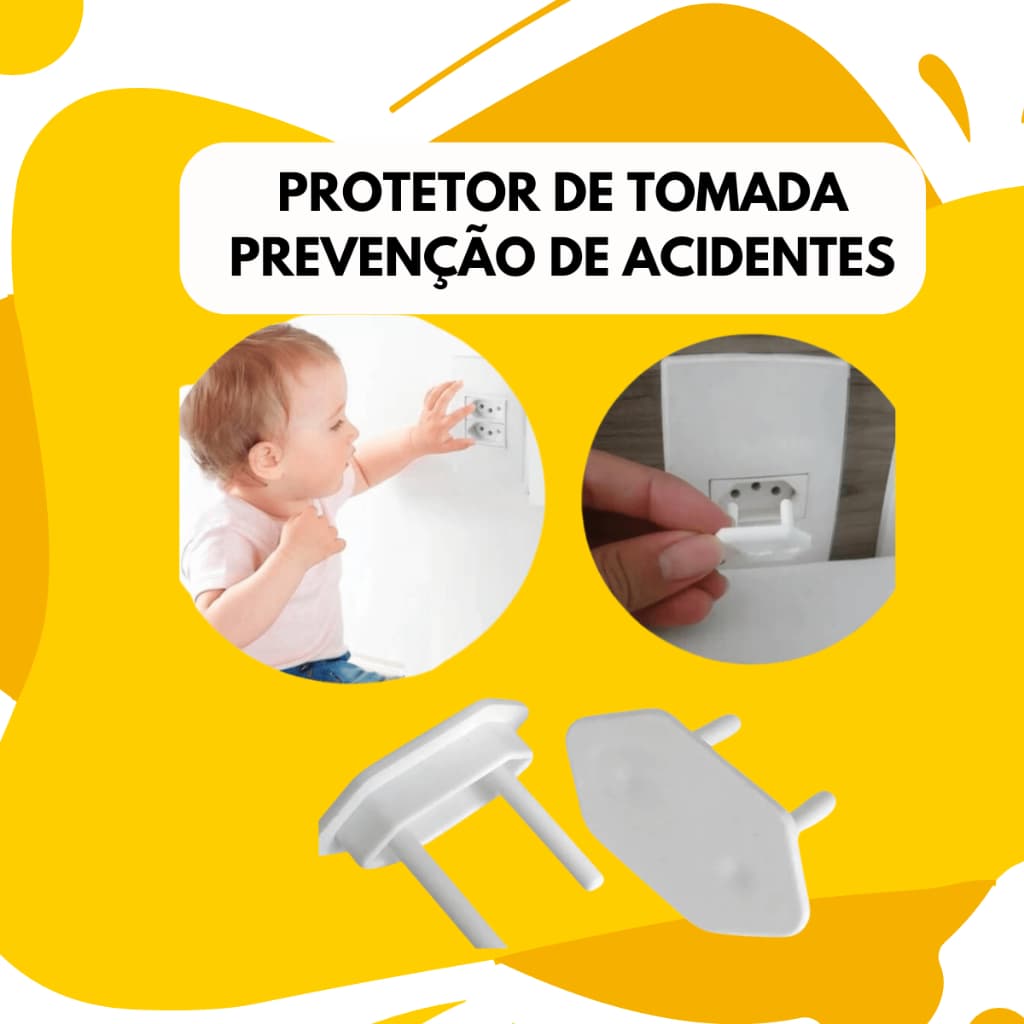 20 Protetor De Tomada Contra Choque Crianças e Bebês- Protetor contra choque.