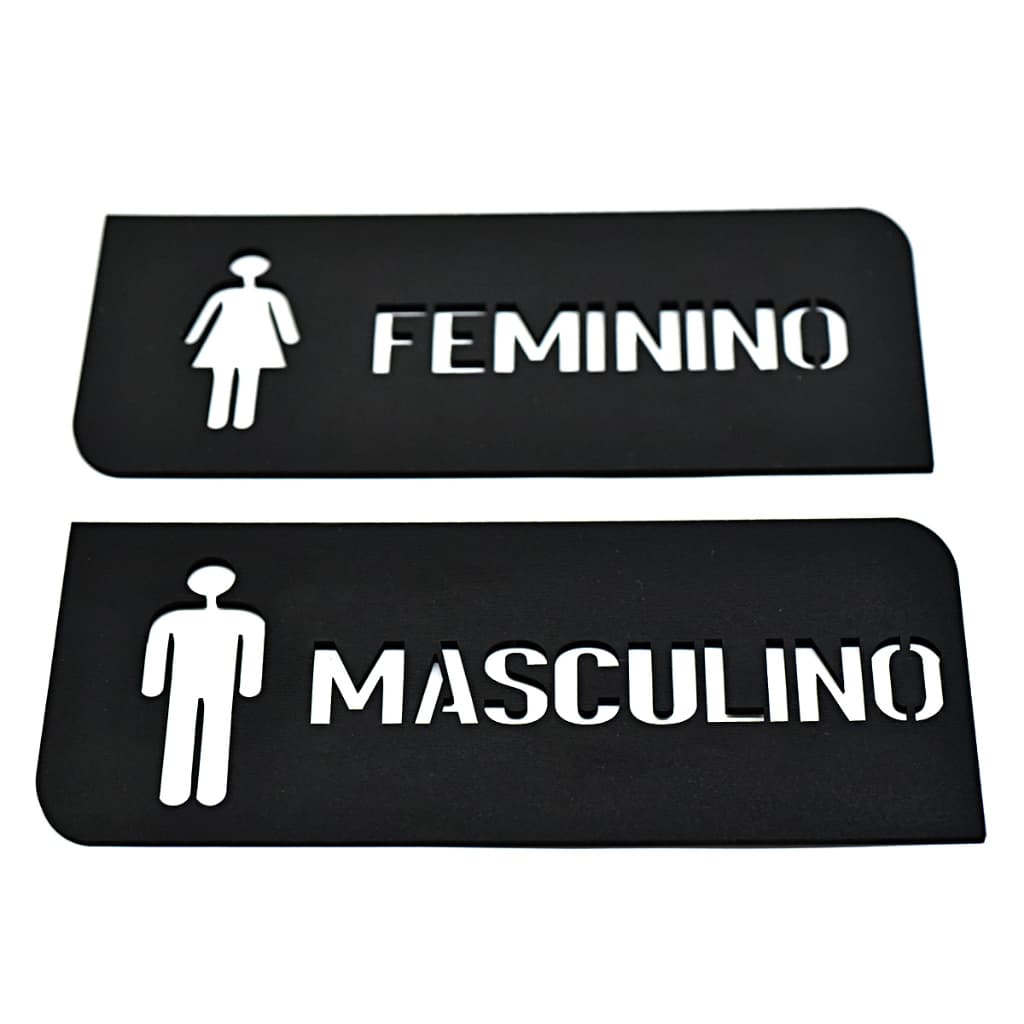Placa De  Banheiro Mdf Premiun (Plaquinha) De Porta Sinalização
