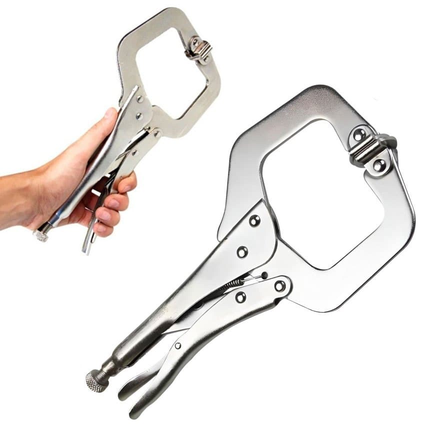Alicate p/ Solda Tipo C 10 Pol 250mm de Pressão Mordente Tipo U