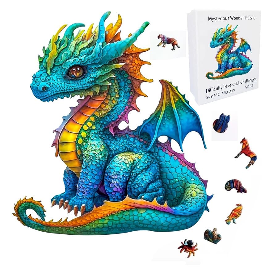 Quebra Cabeça 3d Puzzle Madeira Jogo Dragão M131 - 280 Pçs A3