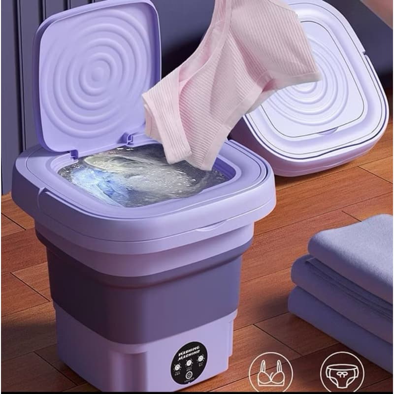 Mini máquina de lavar roupa dobrável portátil moderna máquina de lavar automática roupa interior de viagem bivolt TINNY YOU