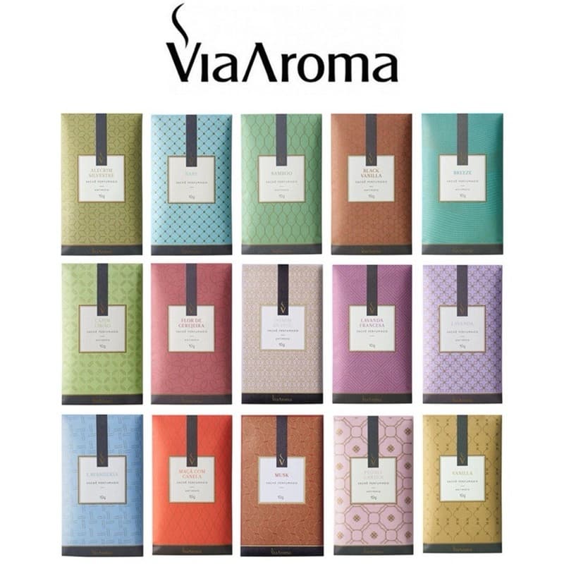 Sachê Perfumado Via Aroma 10gr Para Automóveis Roupeiros Tecidos Gavetas Closet, Cômodas