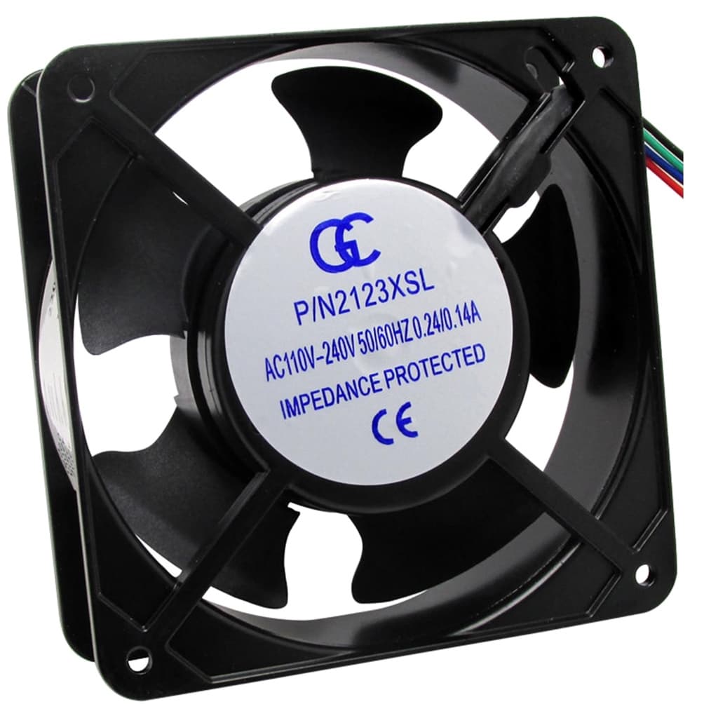 Micro Ventilador 120x120 Bivolt Cooler Ventoinha 120x120x38 110V/220V 12x12cm