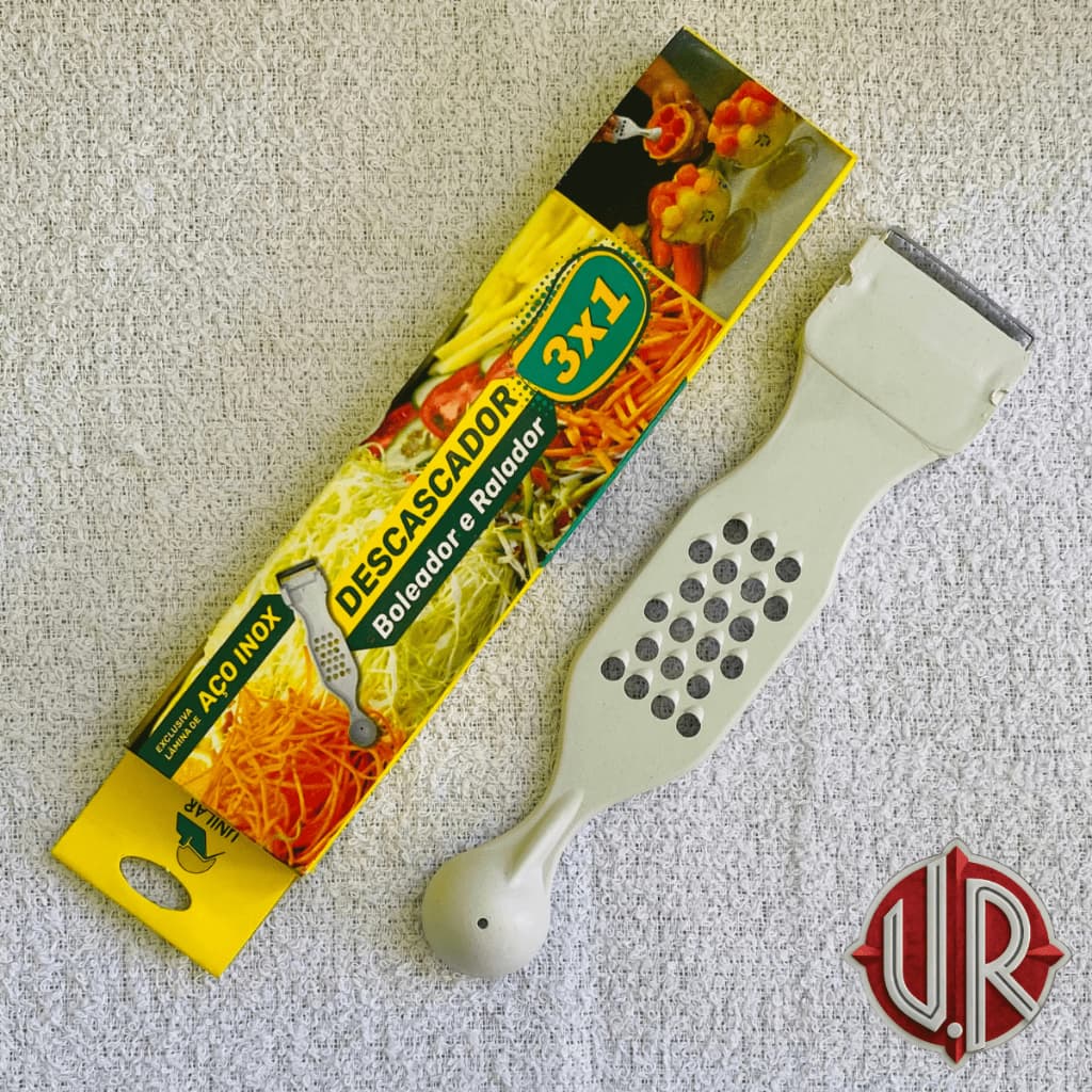 Descascador Boleador Ralador de Legumes e Frutas Multiuso 3 em 1