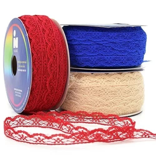 Renda Nylon Najar, 10mm, 1 ou 5 METROS, Várias Cores