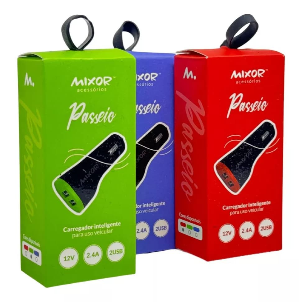 Carregador Veicular 2 Saídas Tomada Veicular Duplo 2.4a Usb