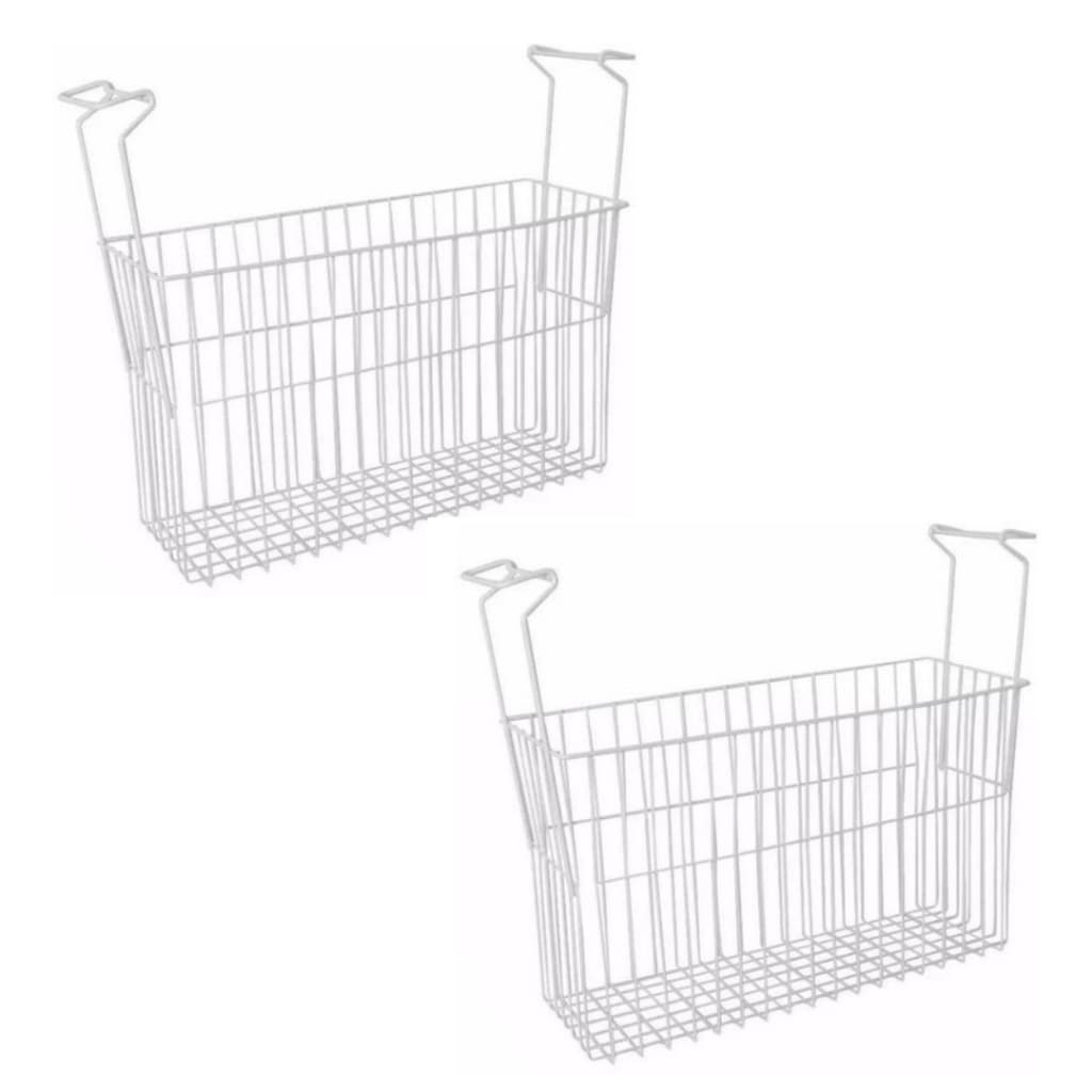 Kit 2 unidades Cesto para Freezer Organizador Geladeiras Picolés Frutas Polpas