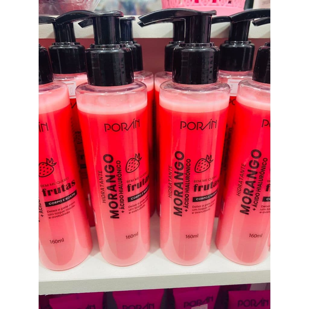 Hidratante Morango Corpo e Rosto 160ml Poran