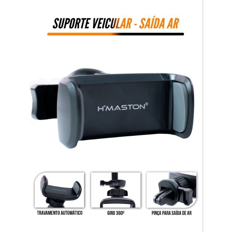 Suporte veicular para seu celular conectado na saida do ar condicionado do seu carro
