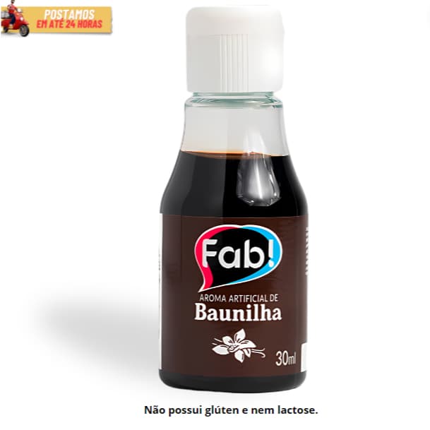 Essência de Baunilha Escura Aroma Artificial FAB! 30ml