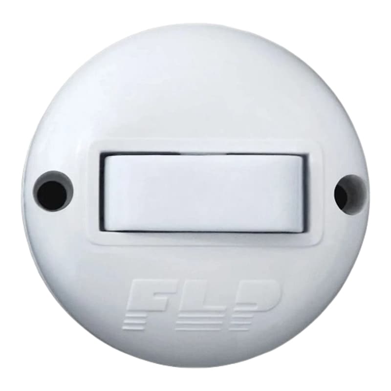 Kit Com 4 Interruptor Externo Redondo 1 Tecla C/paraf.e Bucha FLP936