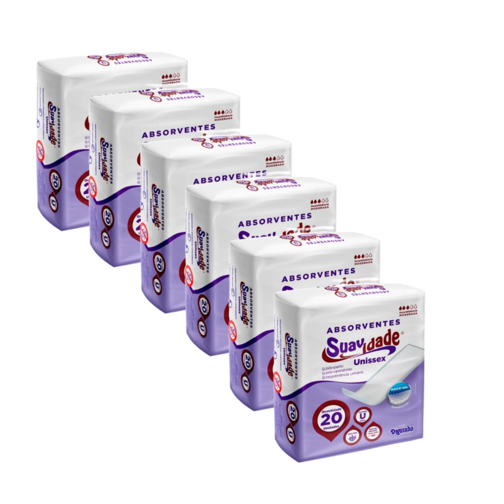 Absorvente Geriatrico Suavidade kit com 120 unidades