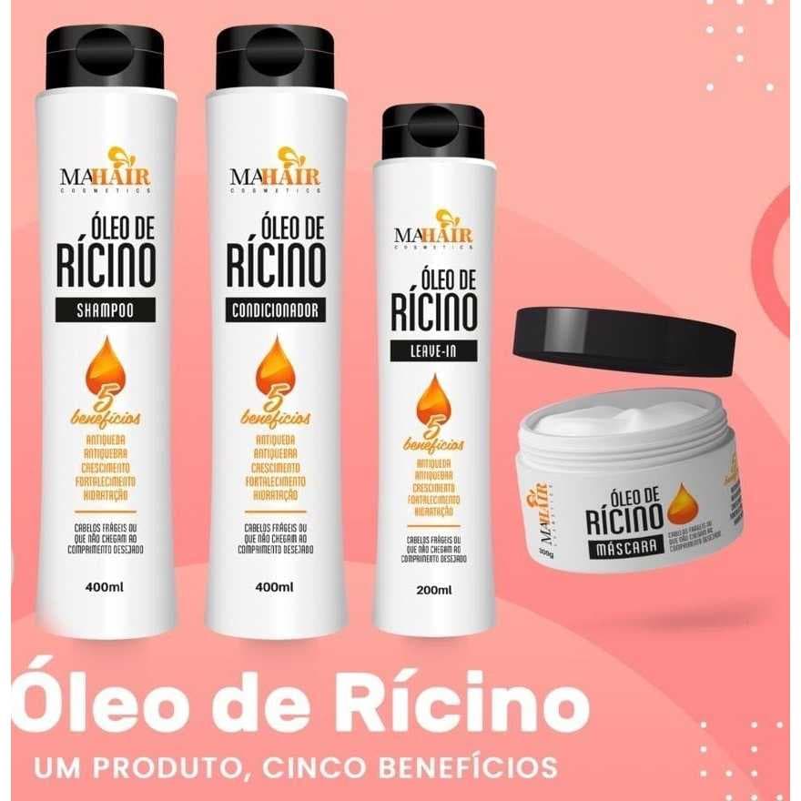 Kit Capilar Profissional Oleo de Ricino Mahair