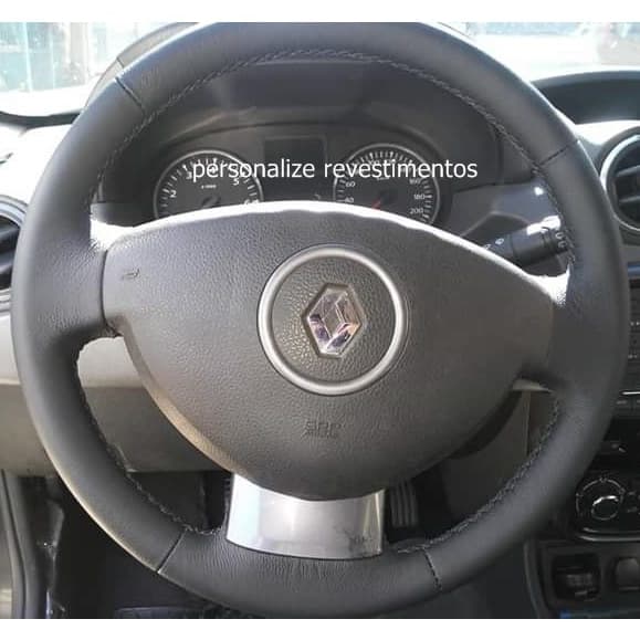capa de volante costurada duster/logan/sandero/simbol