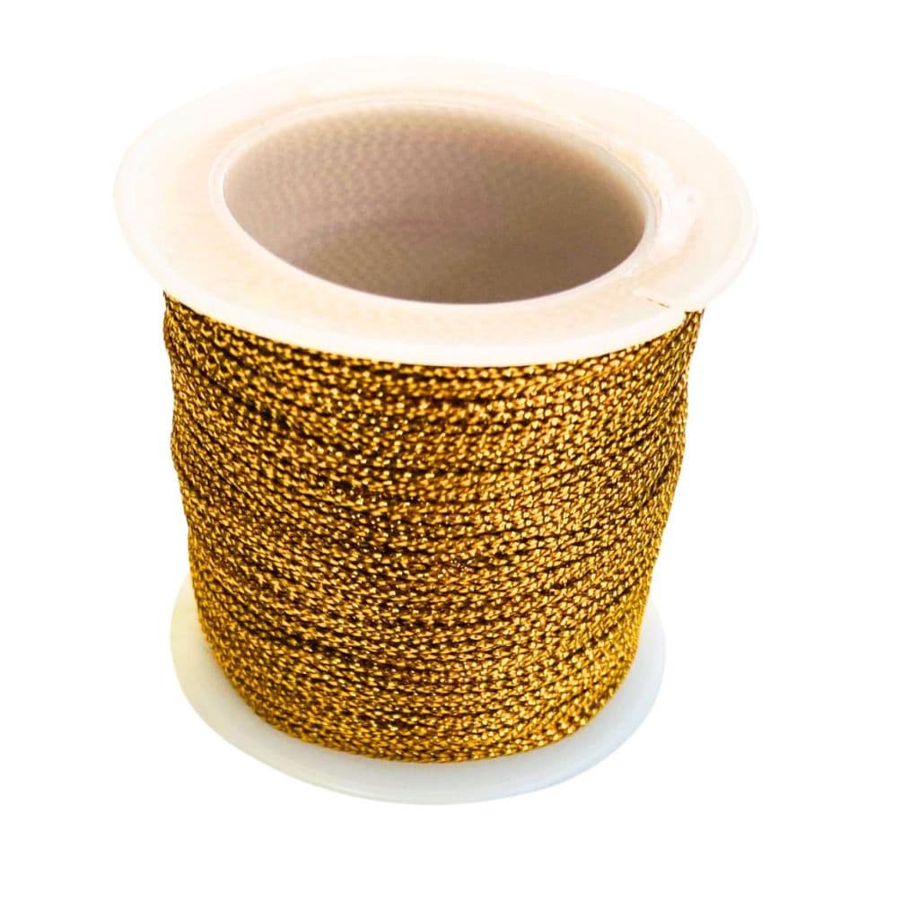 Fio Dourado Ouro Metalizado 50 Metros 1mm Convite Artesanato Metalizado