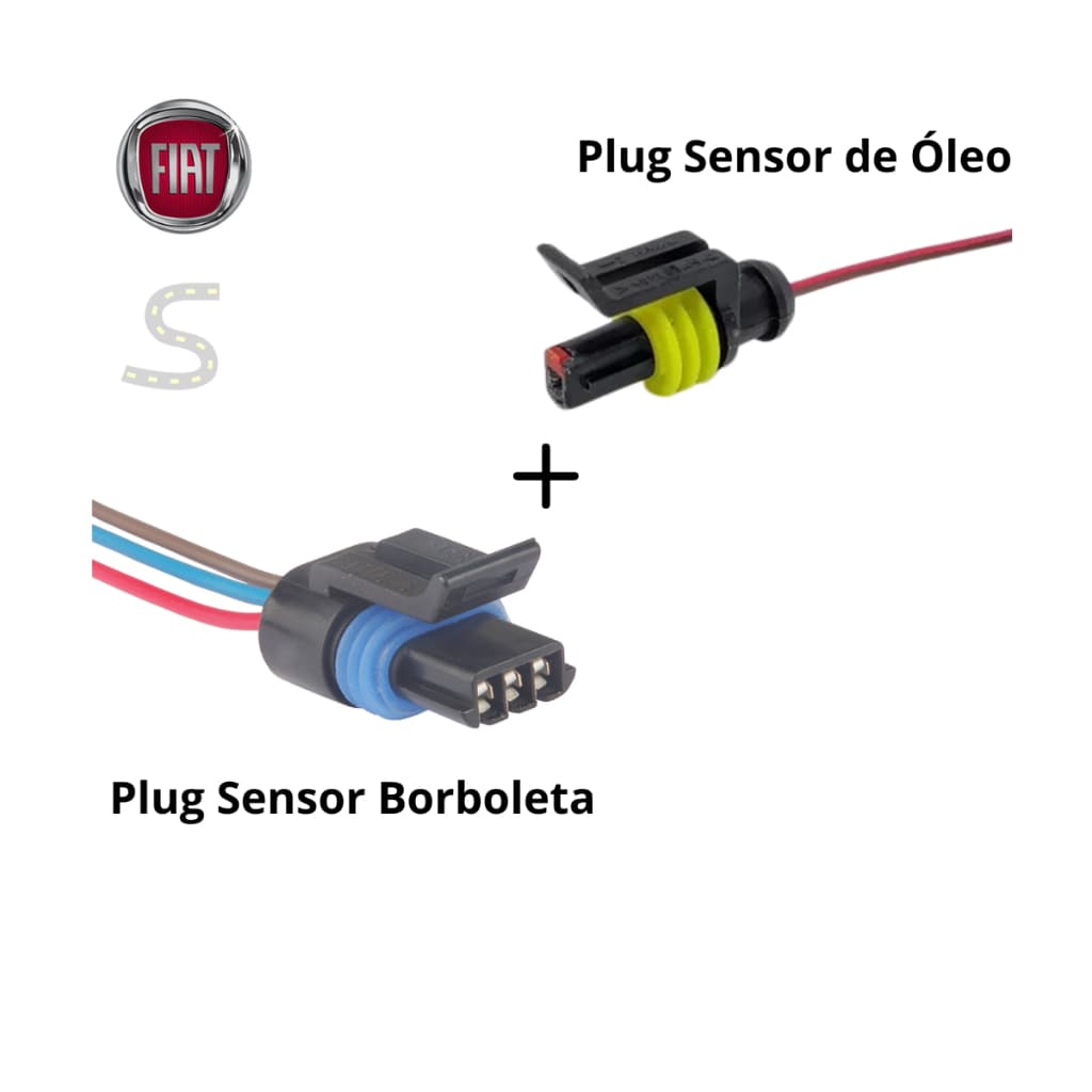 Chicote Plug Conector Sensor de óleo e Sensor Borboleta Fiorino Uno Palio Fire