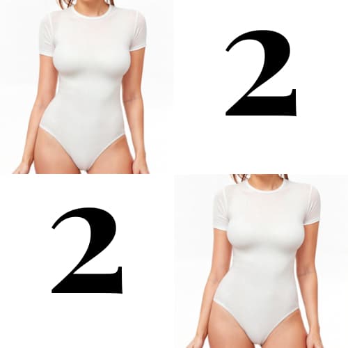 Kit 2 Body Feminino Manga Curta Gola Careca Em Tecido Suplex