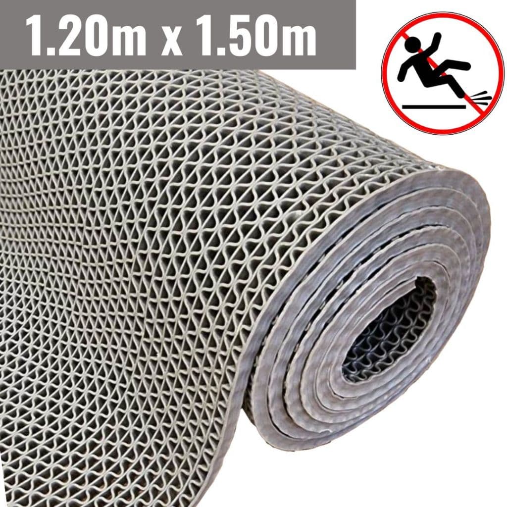 Tapete Antiderrapante 1.20 X 1.50 cinza cozinha banheiro piscina sauna
