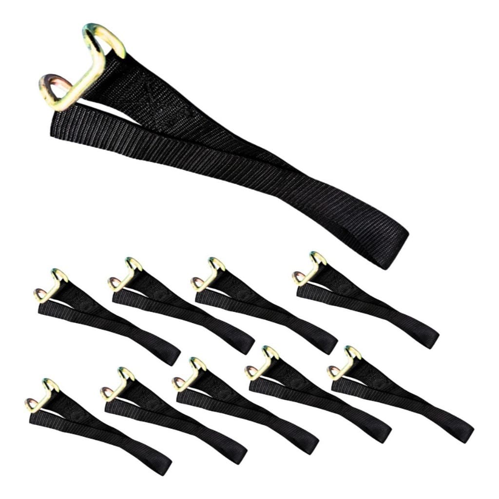 Kit 10 Cinta Fivela Rabicho P/ Lona Caminhão Sider Gancho Garra 70 Cm