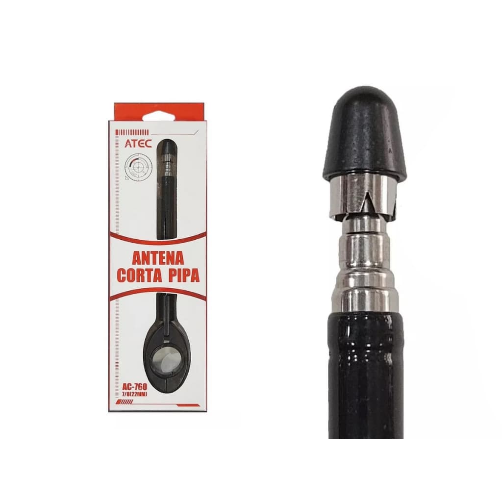 Antena Corta Pipa Moto Retrátil Anti Cerol Aço Inox Guidão