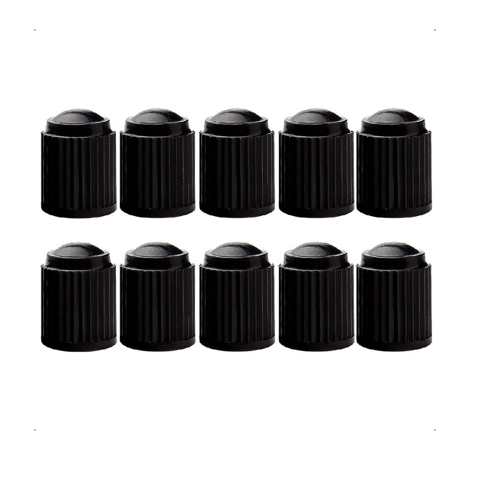 Kit 10 Tampa Tampinha Preta Para Válvula Bico Pneu Carro Moto Bike Bicicleta Plástico