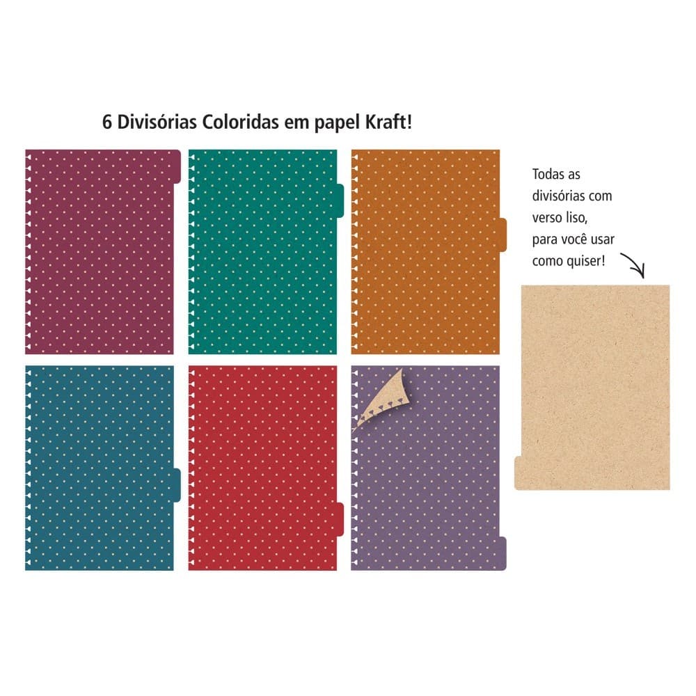 Refil 6 divisórias decoradas - Caderno removível