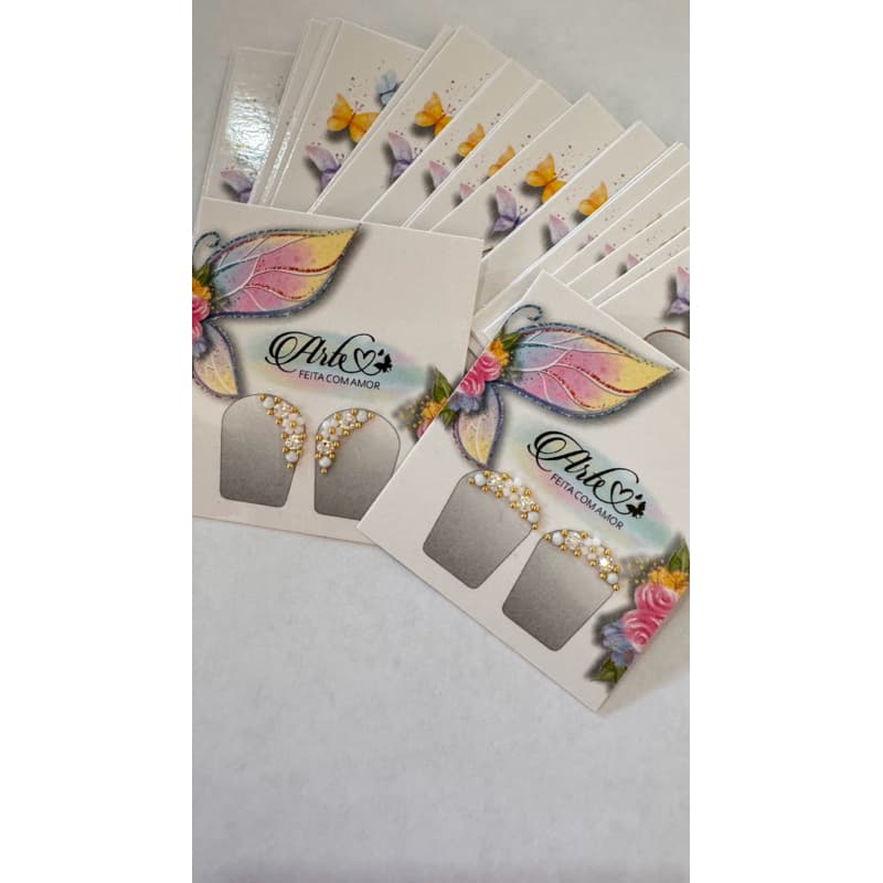 Flor jasmim joias cantinhos coloridas 20 pares