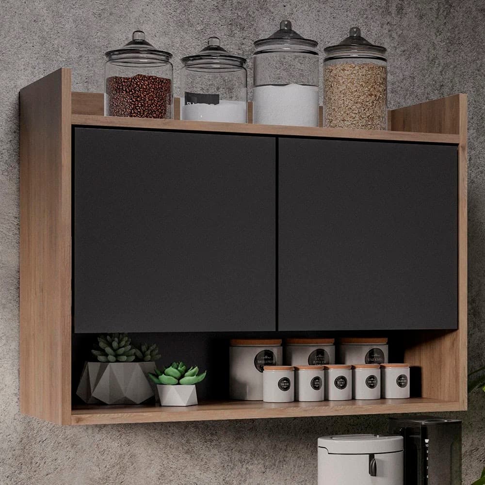 Armário Aéreo Cozinha Multiuso Cecília 70cm 02 Portas - SSX Multicoisas