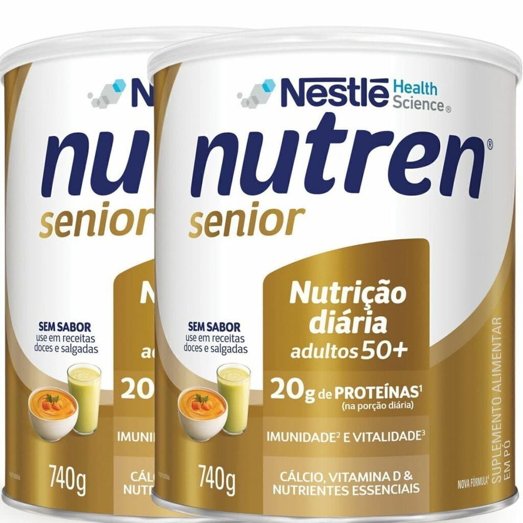 kit 02unid NUTREN Sênior Sem Sabor 740g - Pacote com 2 Unidades