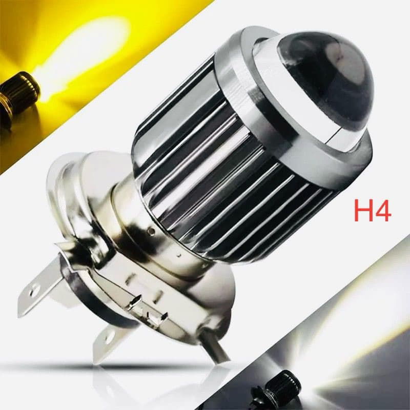 Lâmpada Led H4 Moto Led Projetor Farol Alto Baixo Super Branca 6500k 12v