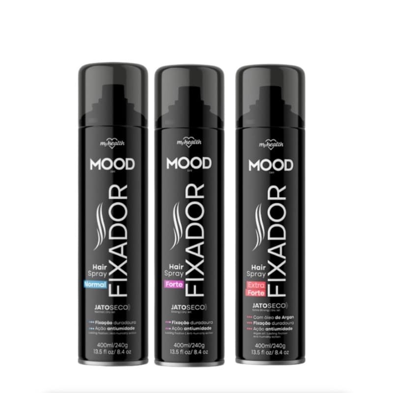 Spray Fixador de Cabelo  Mood Care My Health 400ml / 240g