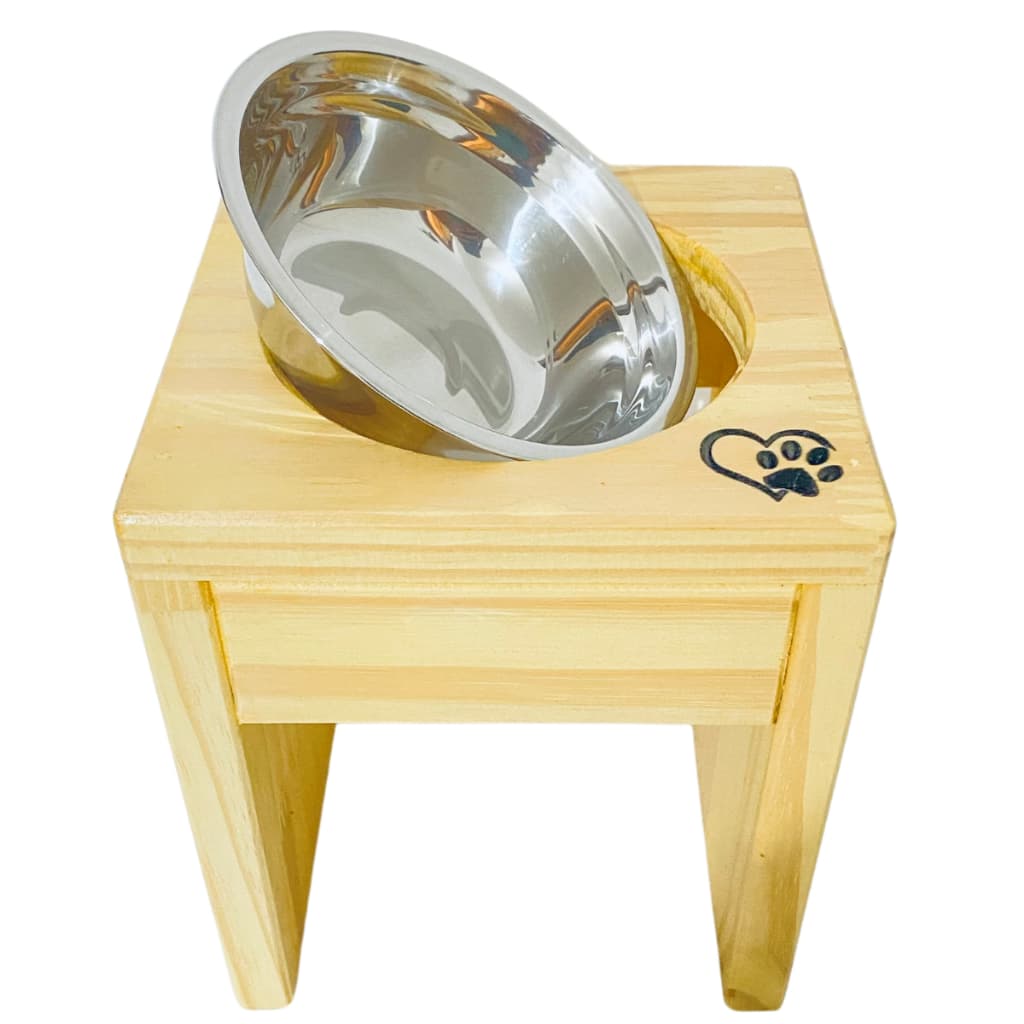 Comedouro Único Elevado 15cm Altura e 400ml para Cão e Gato