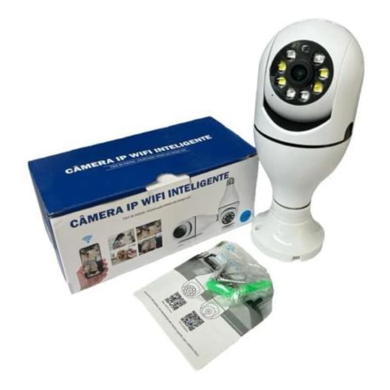 Câmera Ip Lâmpada Wifi Full Hd Visão Noturna