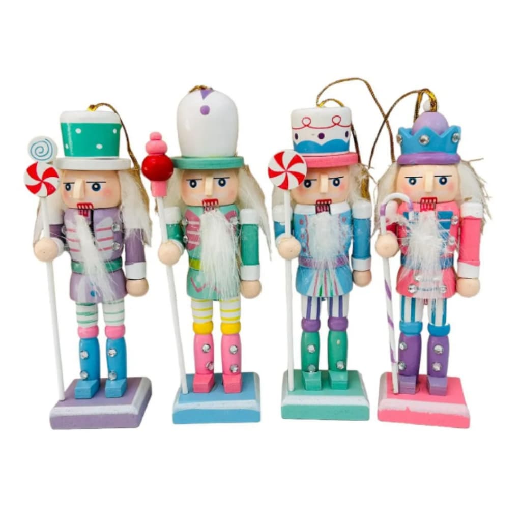 Soldadinho Quebra Nozes Candy Color - Madeira 12cm - Decoração Natal
