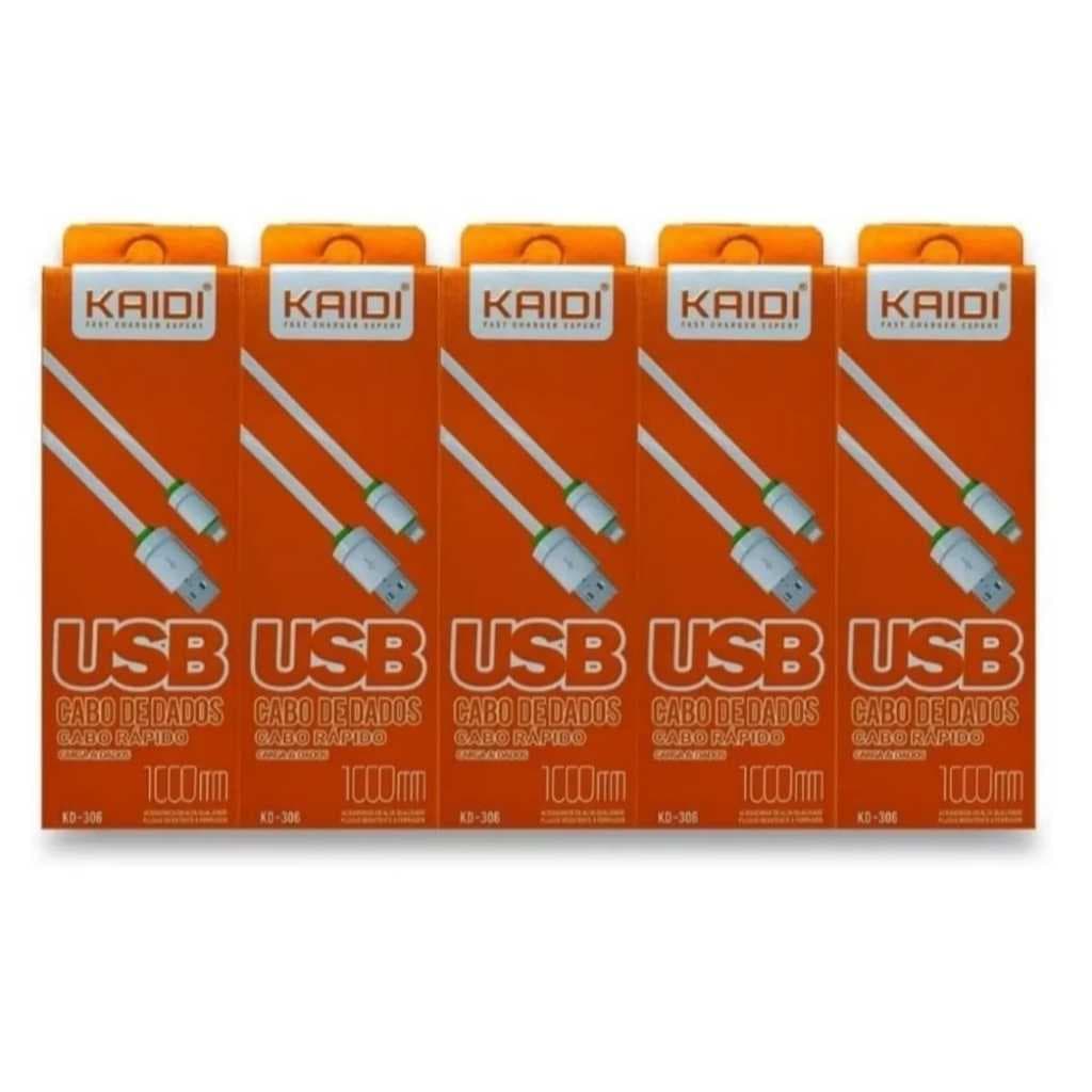 Kit 5 Cabos Usb Celular Tipo C Kaidi Original