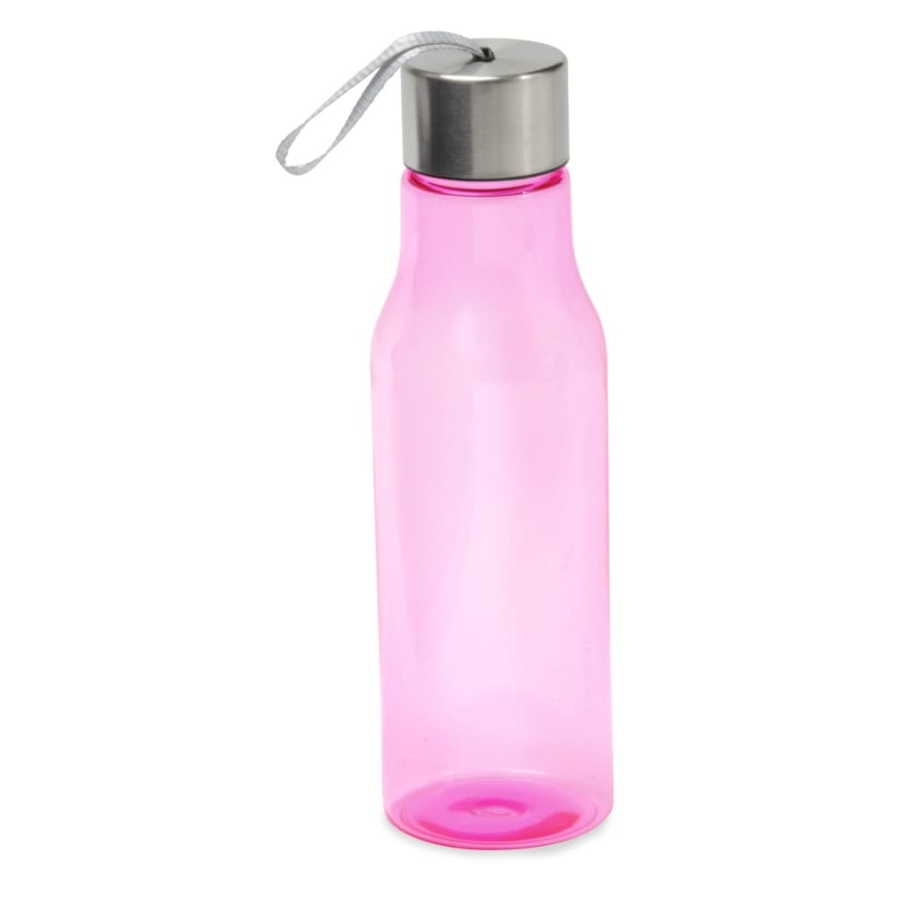 Garrafa De Agua ComTampa Metálica Rosqueável E Alça 600 Ml.