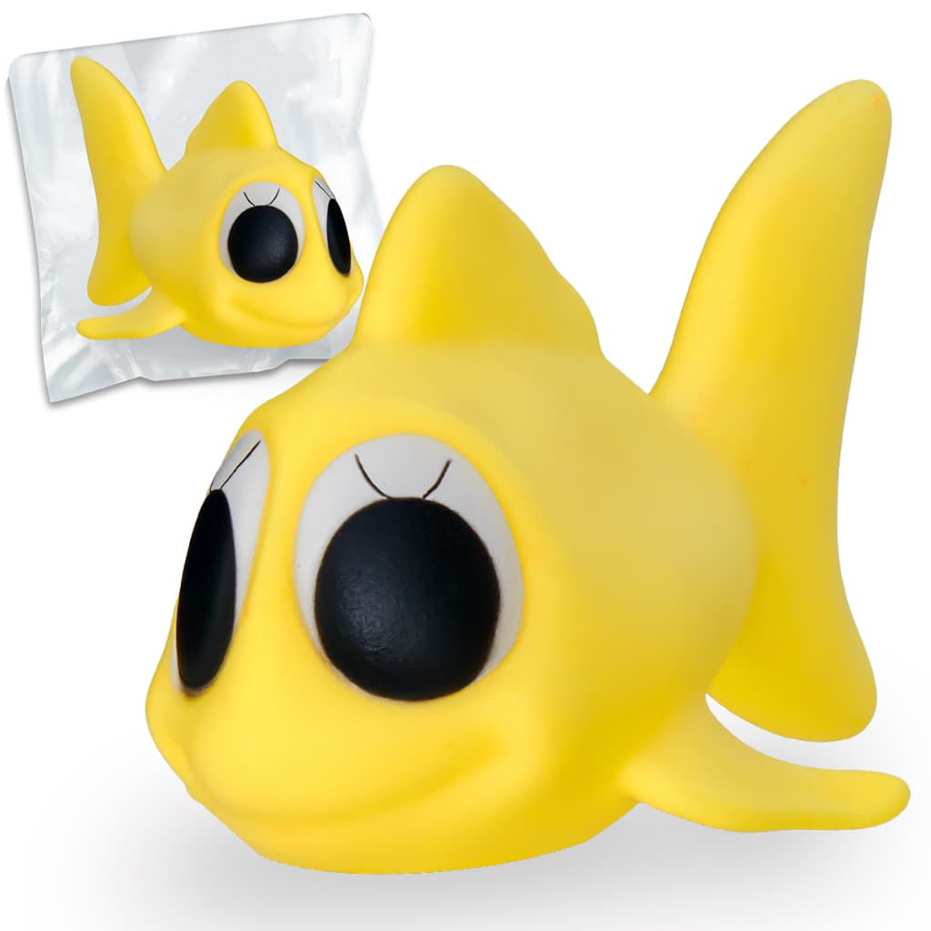 Brinquedo Peixinho Amarelo Vinil Infantil 14cm