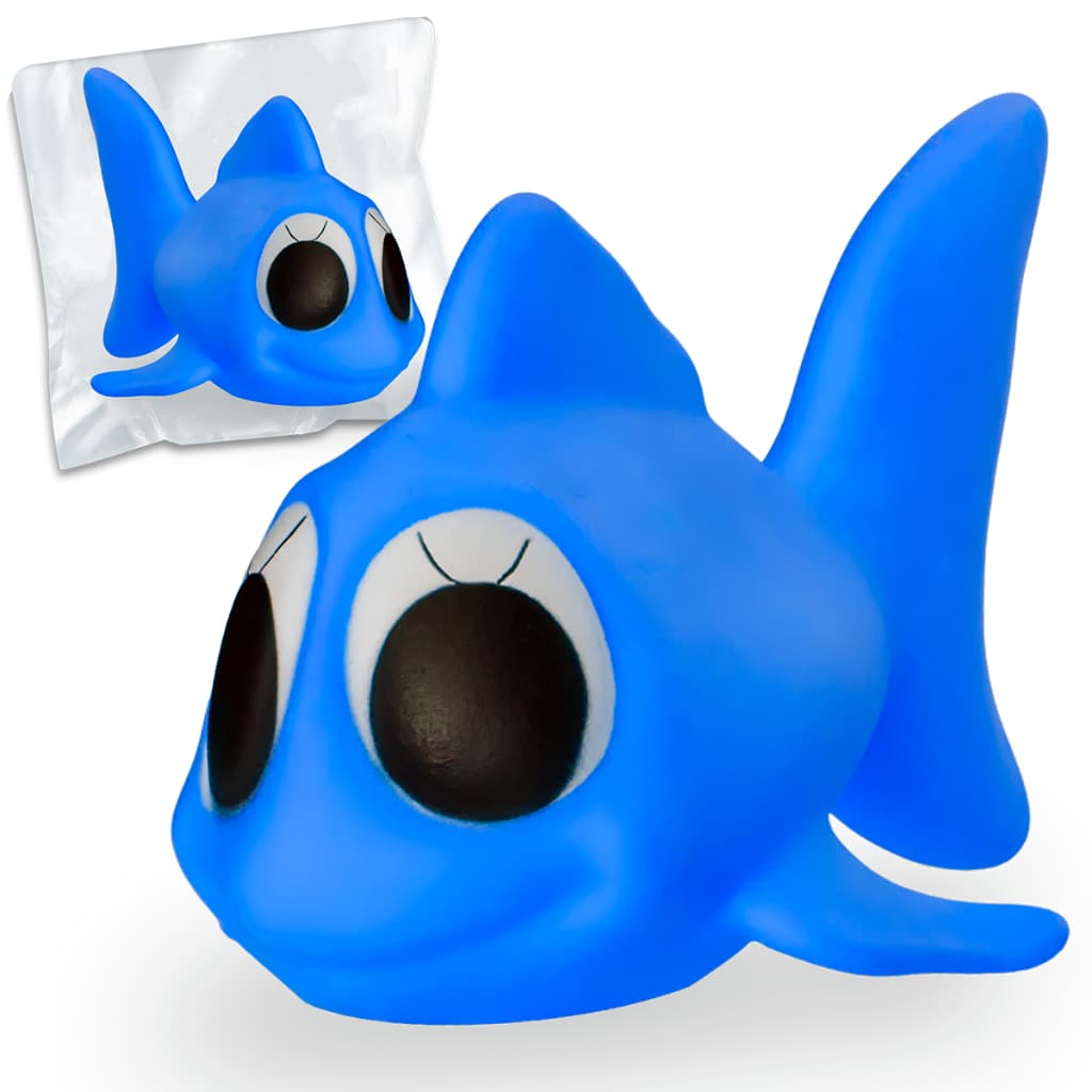 Brinquedo Peixinho Azul Vinil Infantil 14cm